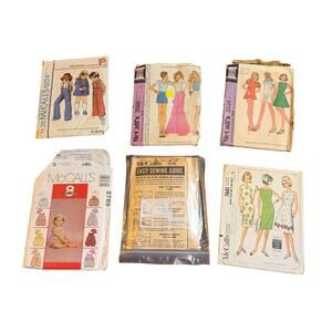 Lot of 6 Easy McCall's Pattern Vintage OLD 3560 7641 5136 2664 3536 2789